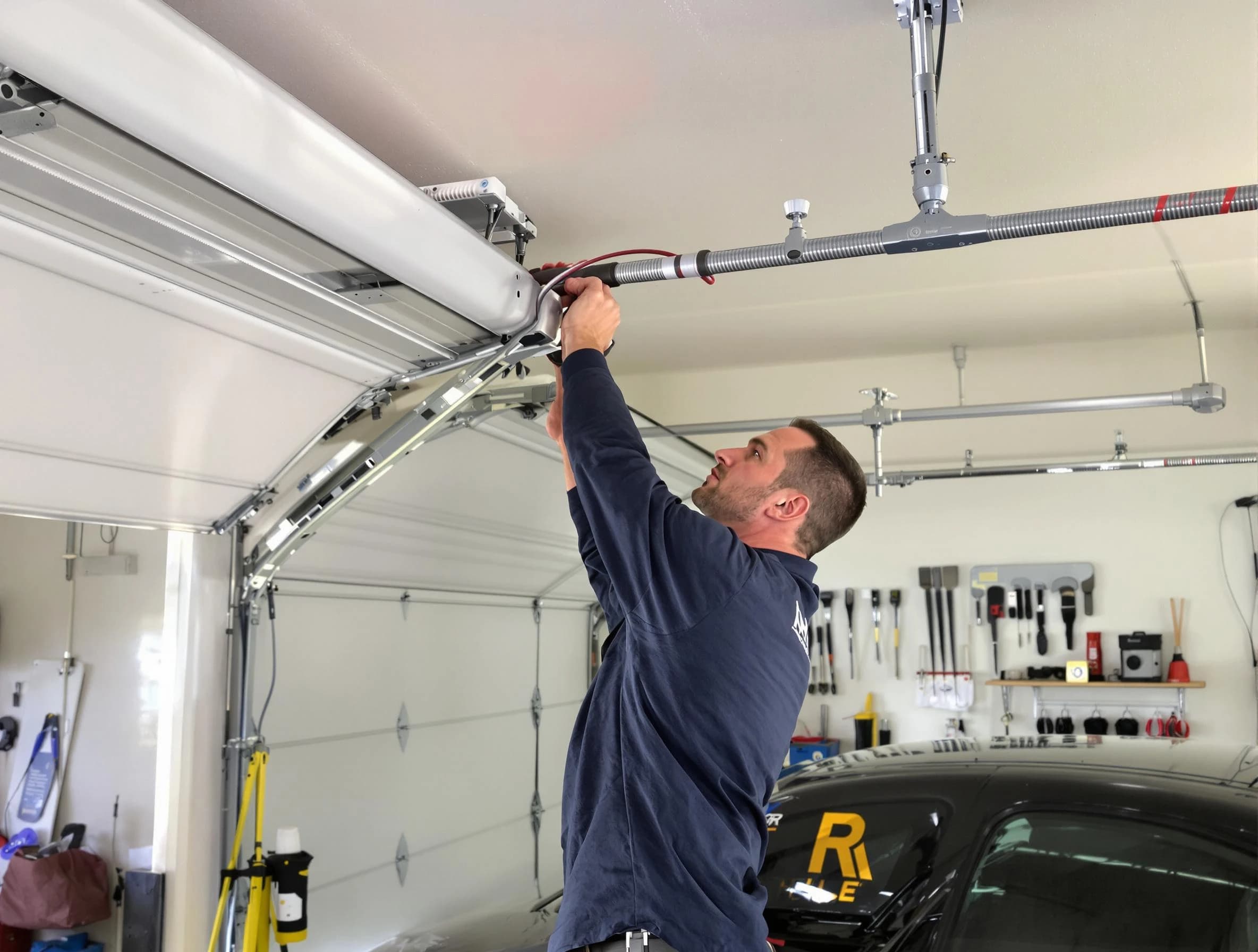Wilmette Garage Door Repair technician performing garage door cable repair in Wilmette