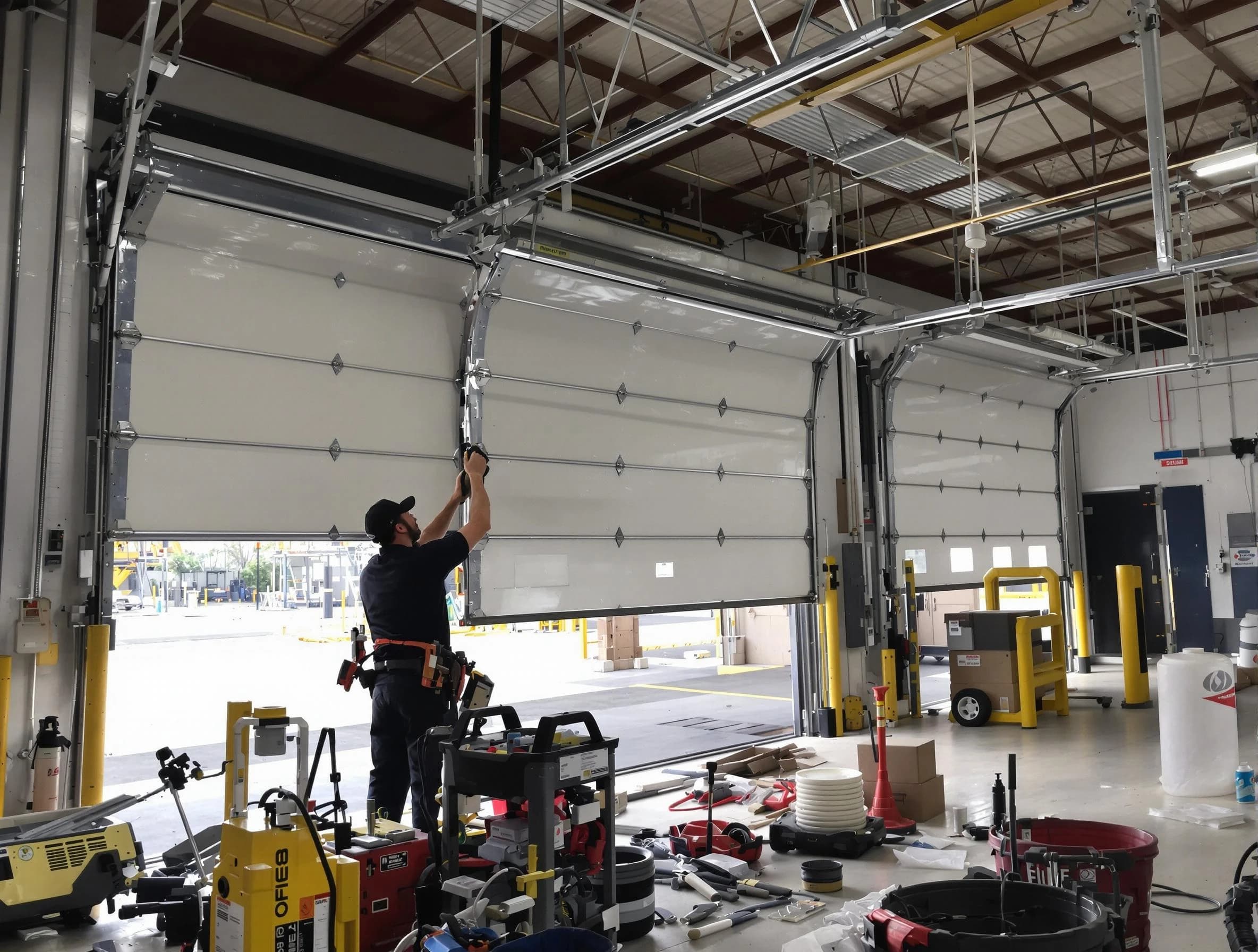 Wilmette Garage Door Repair technician performing commercial garage door repair in Wilmette