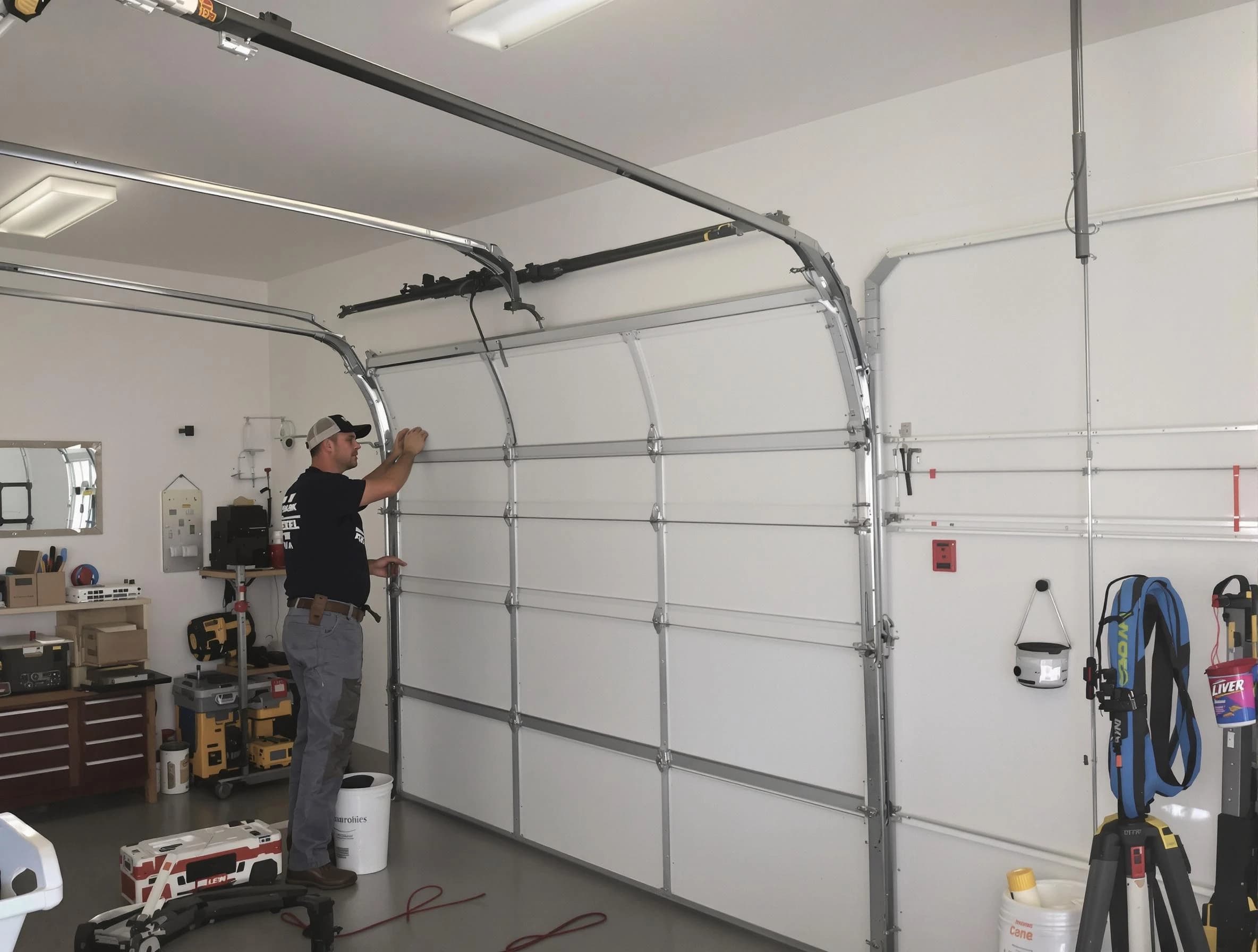 Wilmette Garage Door Repair team installing new garage door in Wilmette