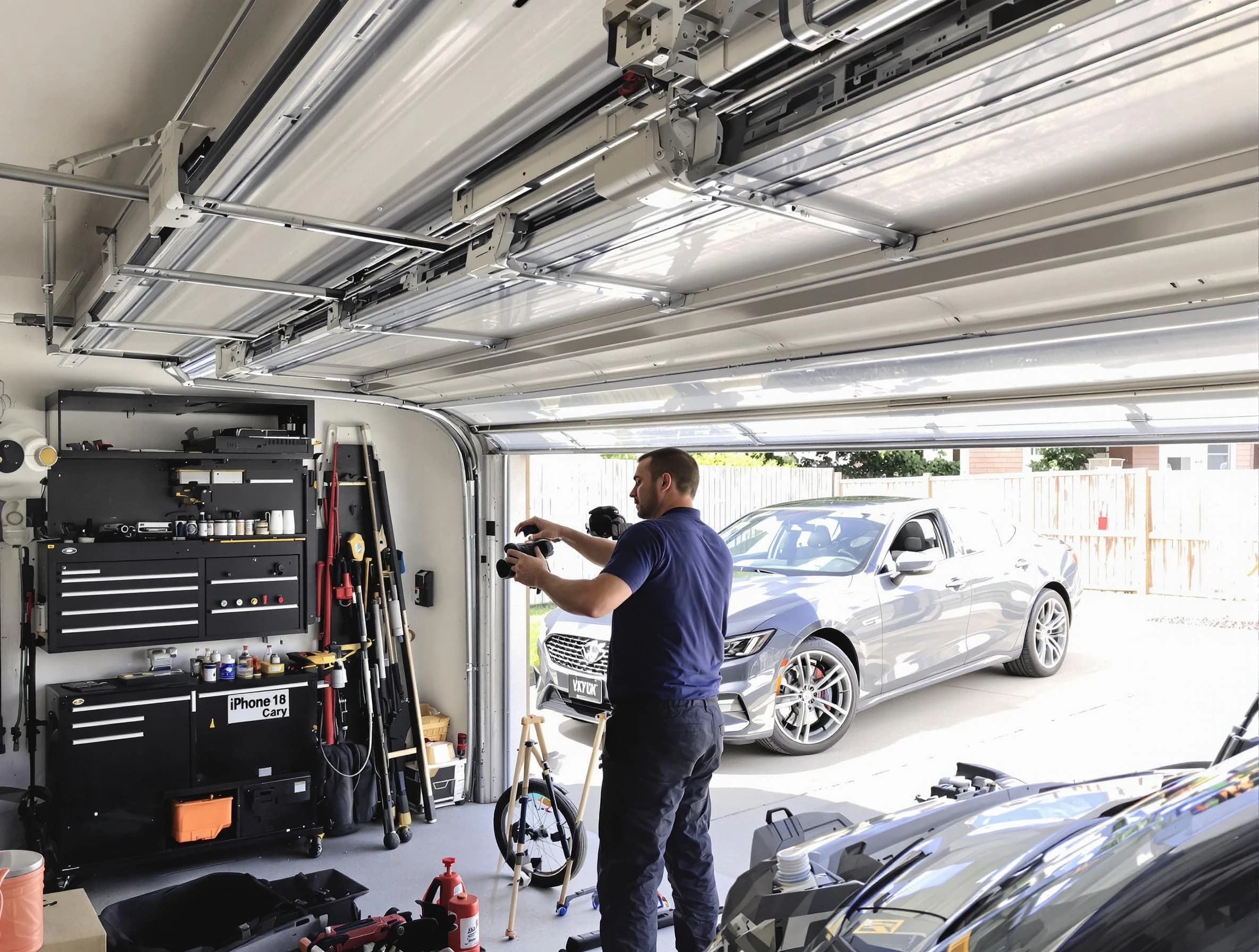 Wilmette Garage Door Repair technician fixing noisy garage door in Wilmette