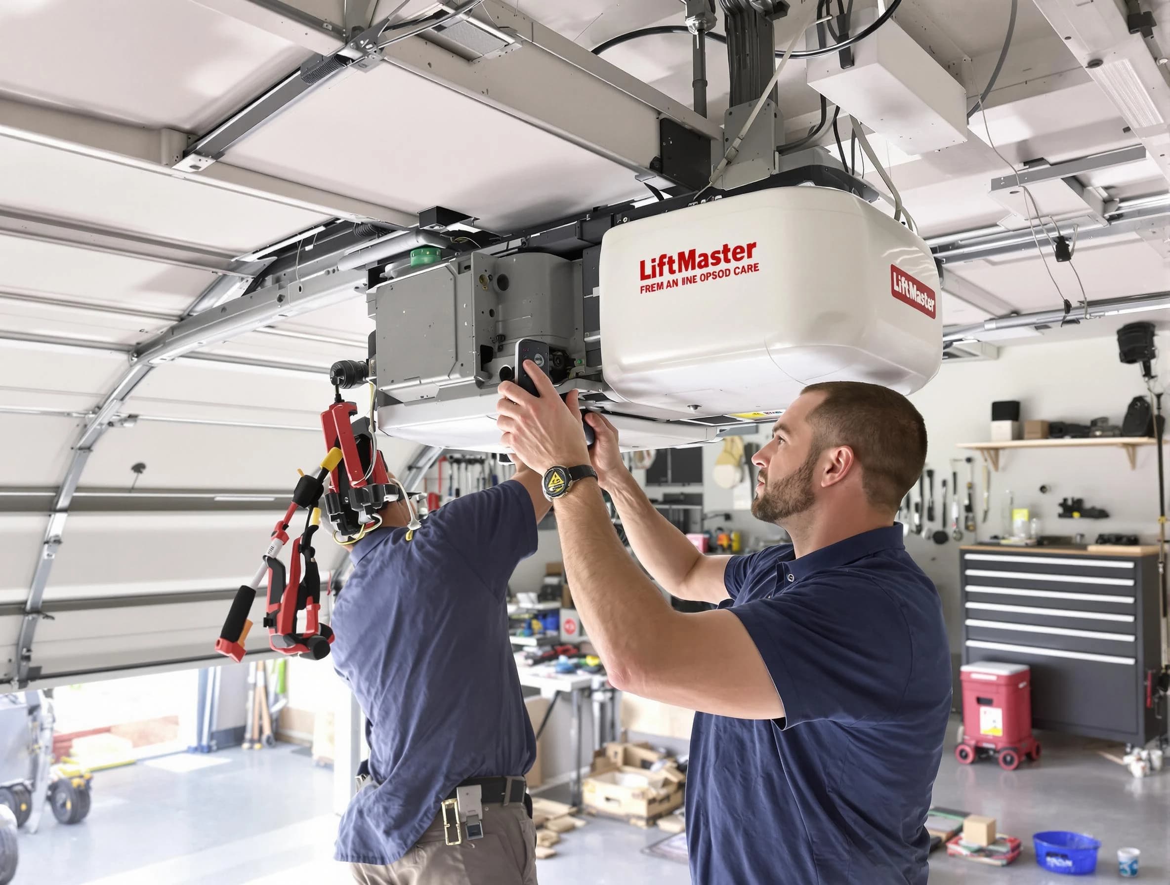 Wilmette Garage Door Repair technician performing advanced diagnostics on garage opener in Wilmette