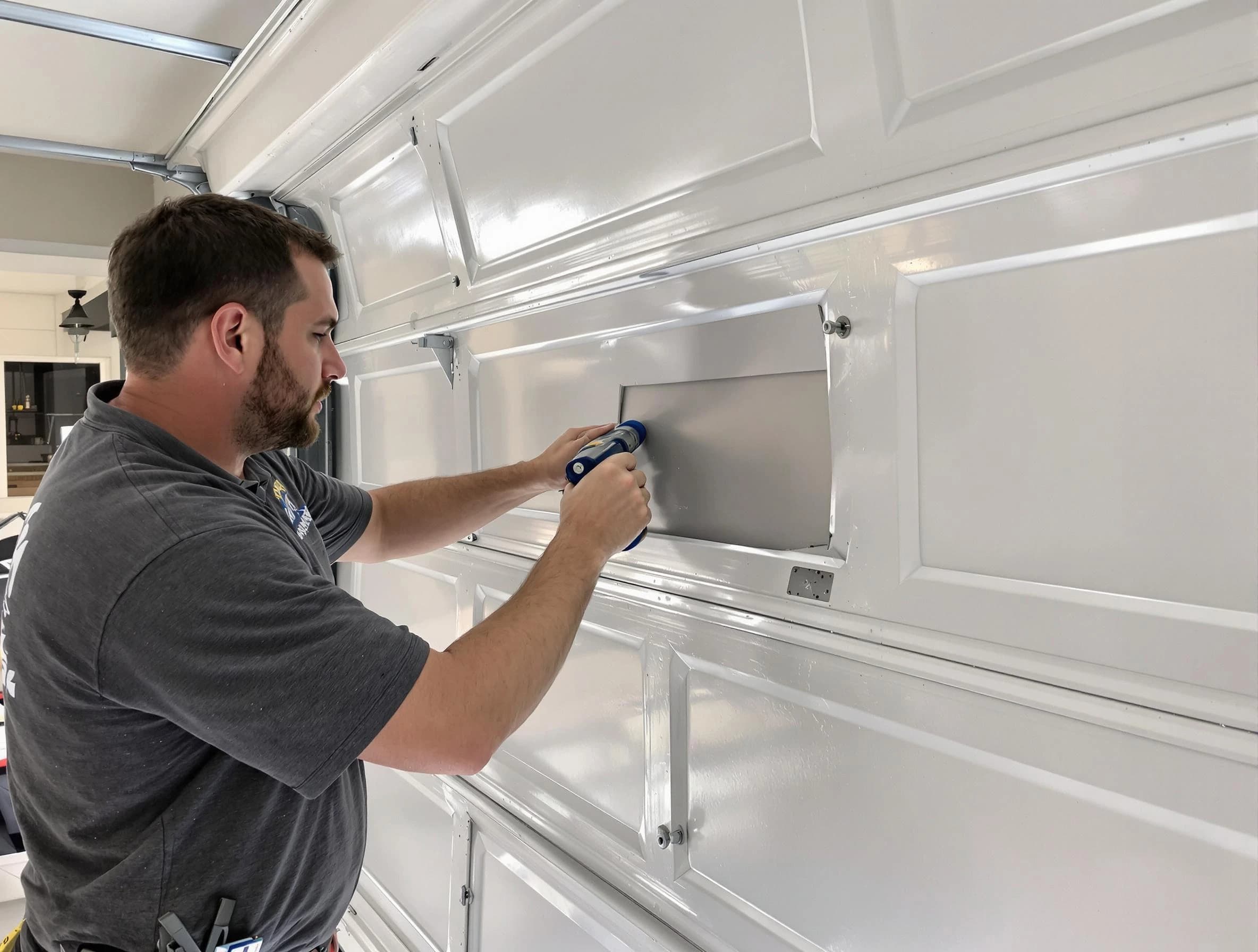 Garage door panel repair by Wilmette Garage Door Repair in Wilmette