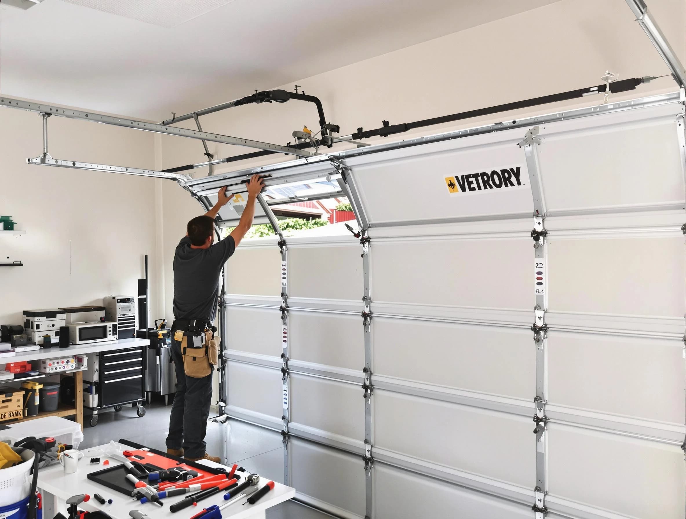 Wilmette Garage Door Repair technician performing section replacement in Wilmette