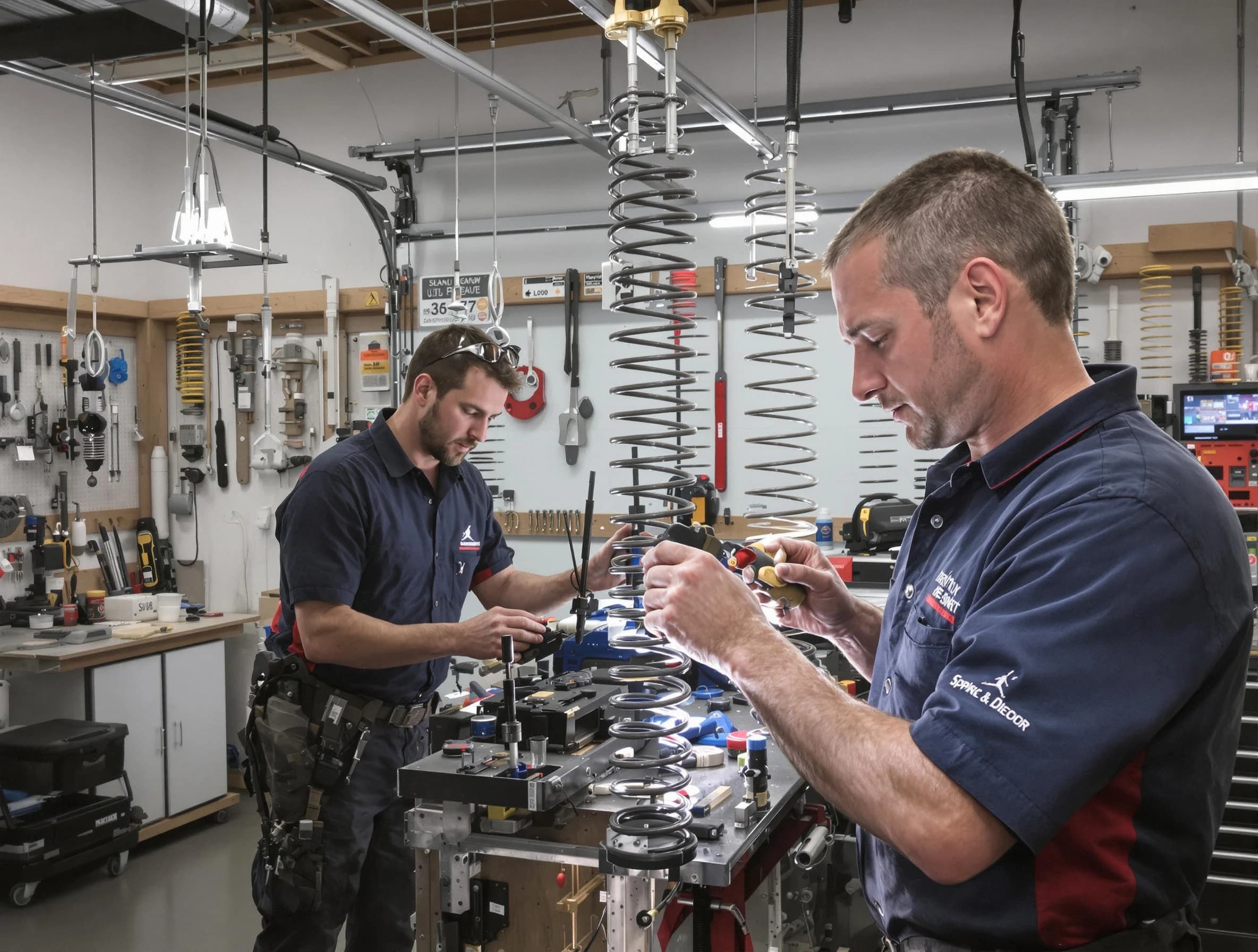 Garage door spring repair service by Wilmette Garage Door Repair in Wilmette