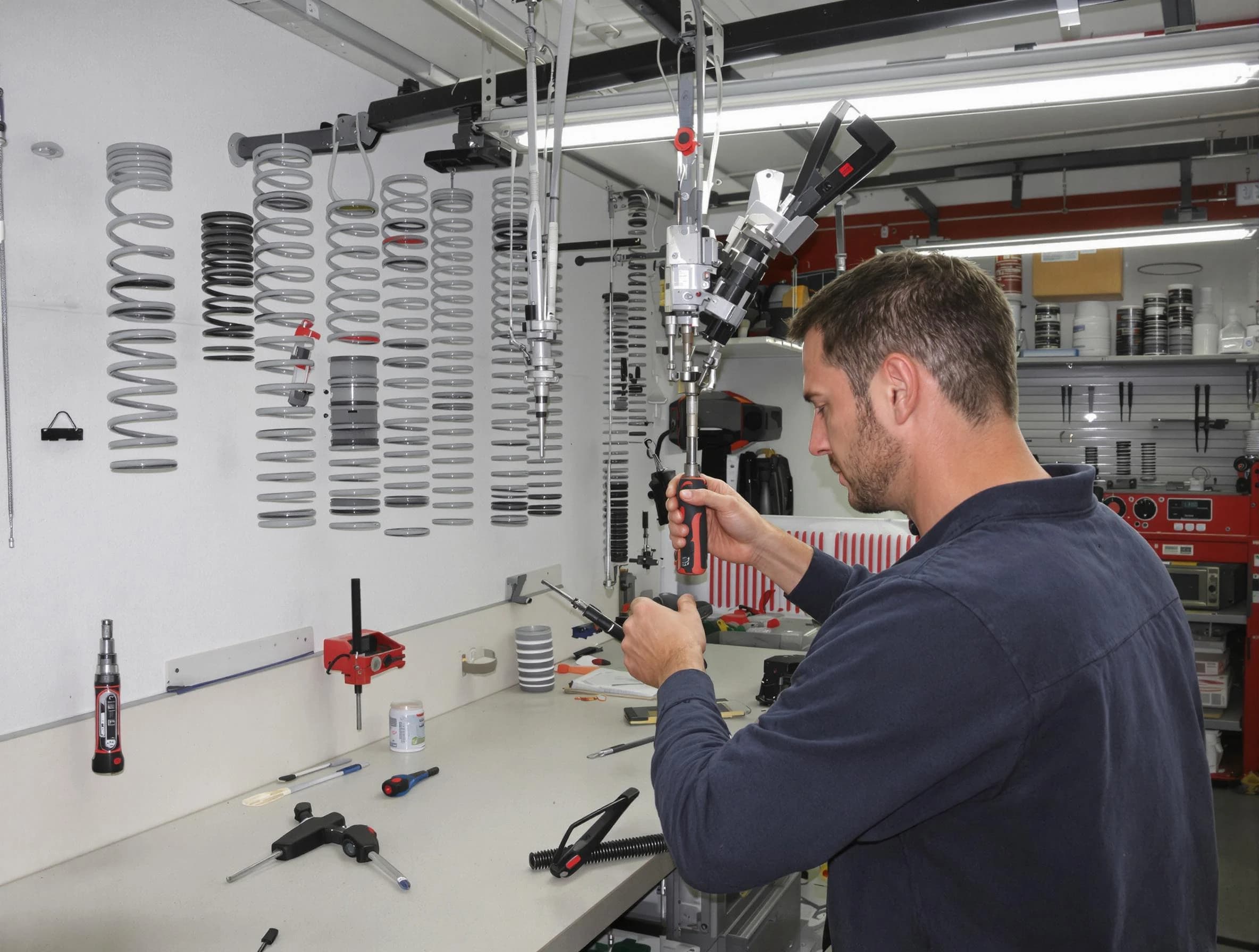 Wilmette Garage Door Repair safety certified technician performing precision spring replacement in Wilmette