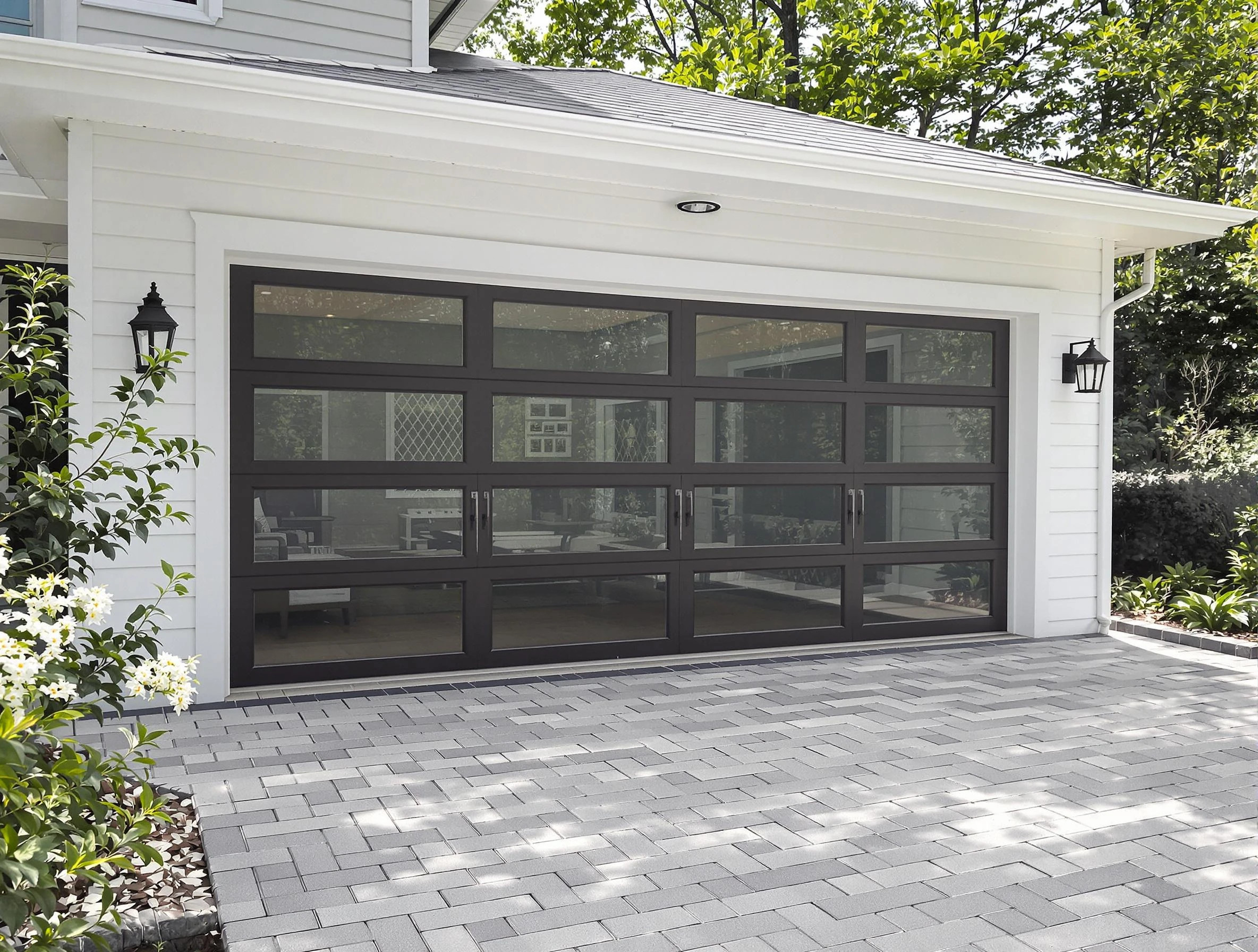 Wilmette Garage Door Repair design specialist presenting custom garage door options to Wilmette homeowner