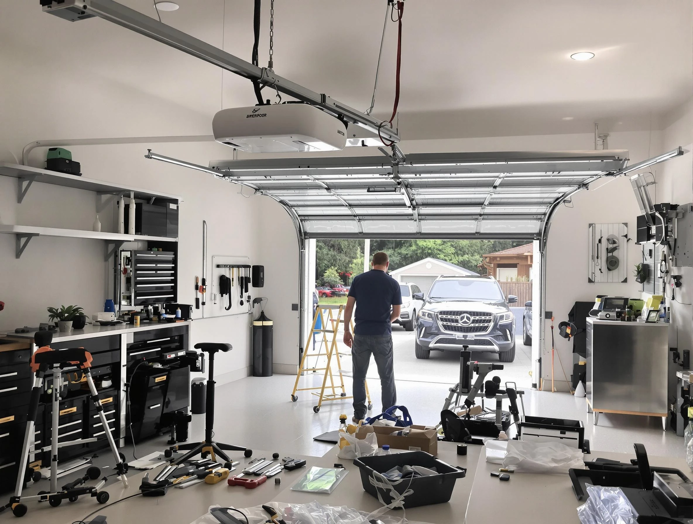 Garage door opener installation by Wilmette Garage Door Repair in Wilmette