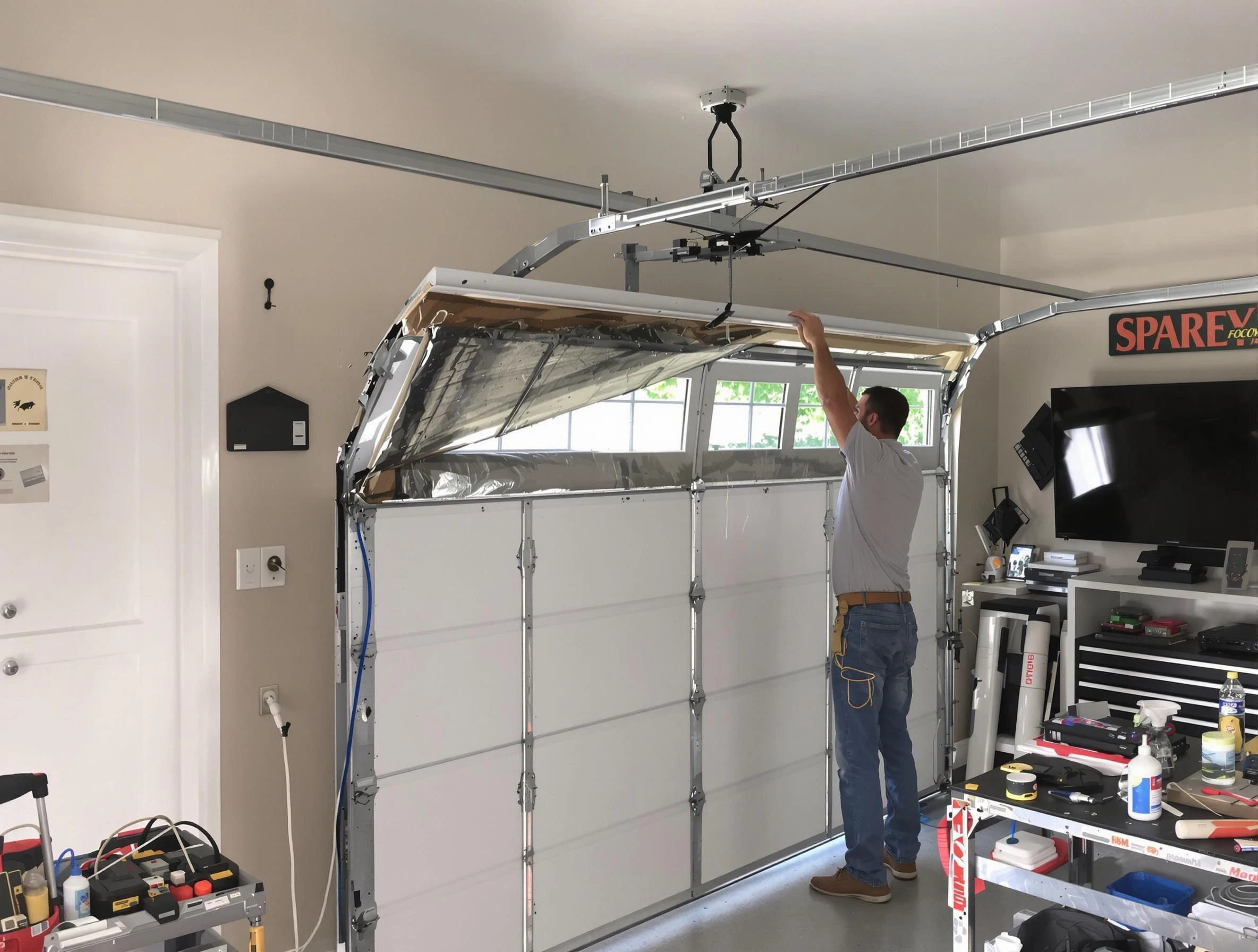 Garage door section replacement by Wilmette Garage Door Repair in Wilmette